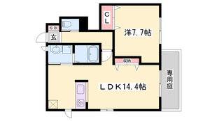 恵比須駅 徒歩4分 1階の物件間取画像